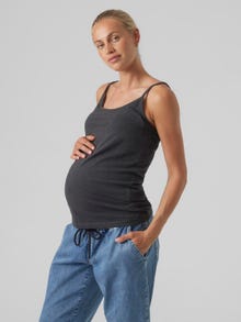 MAMA.LICIOUS Maternity-top  -Dark Grey Melange - 20018810