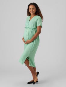 MAMA.LICIOUS Maternity-dress -Neptune Green - 20018814