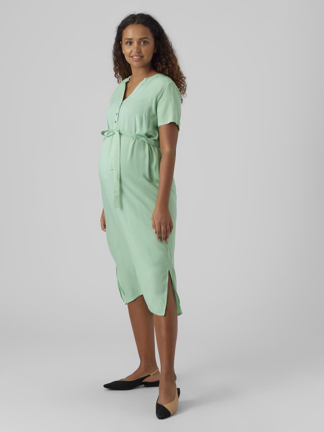 MAMA.LICIOUS Maternity-dress -Neptune Green - 20018814