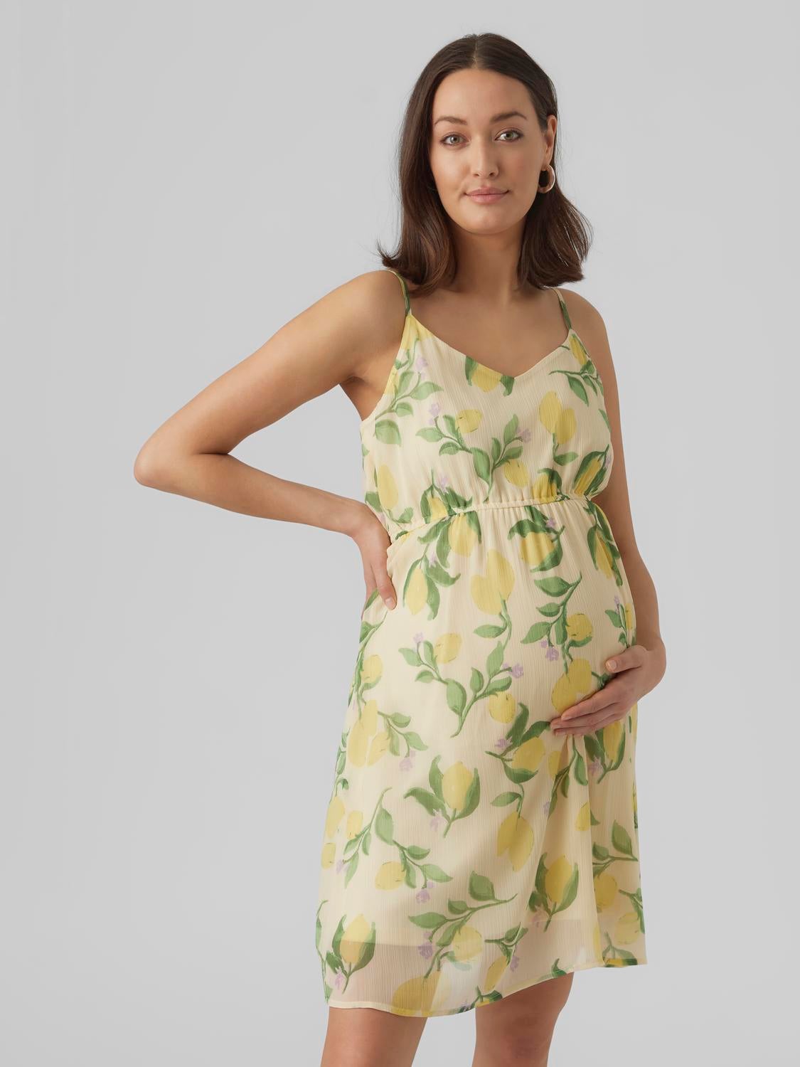 Lemon print outlet maternity dress