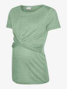 MAMA.LICIOUS Camisetas Corte regular Cuello redondo -Smoke Green - 20018835