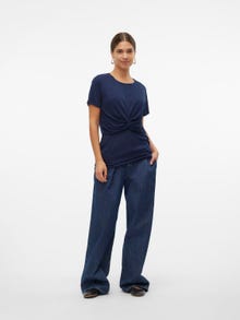 MAMA.LICIOUS T-shirt Regular Fit Paricollo -Navy Blazer - 20018835