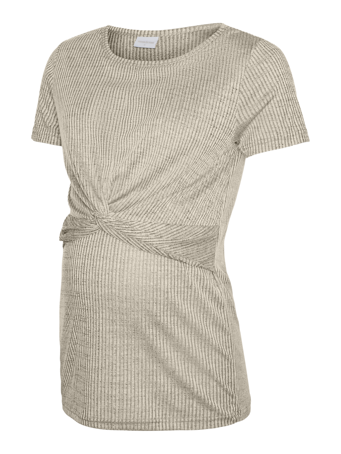 MAMA.LICIOUS Regular Fit Round Neck T-Shirt -Oatmeal - 20018835