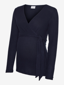 MAMA.LICIOUS Tops Regular Fit Col en V -Navy Blazer - 20018841