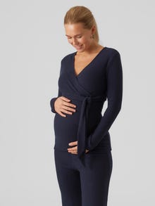 MAMA.LICIOUS Tops Regular Fit Col en V -Navy Blazer - 20018841