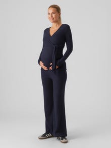 MAMA.LICIOUS Tops Regular Fit Col en V -Navy Blazer - 20018841
