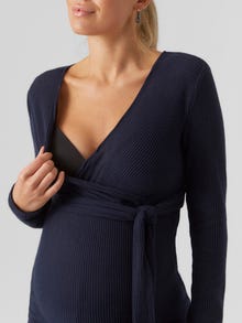 MAMA.LICIOUS Tops Regular Fit Col en V -Navy Blazer - 20018841