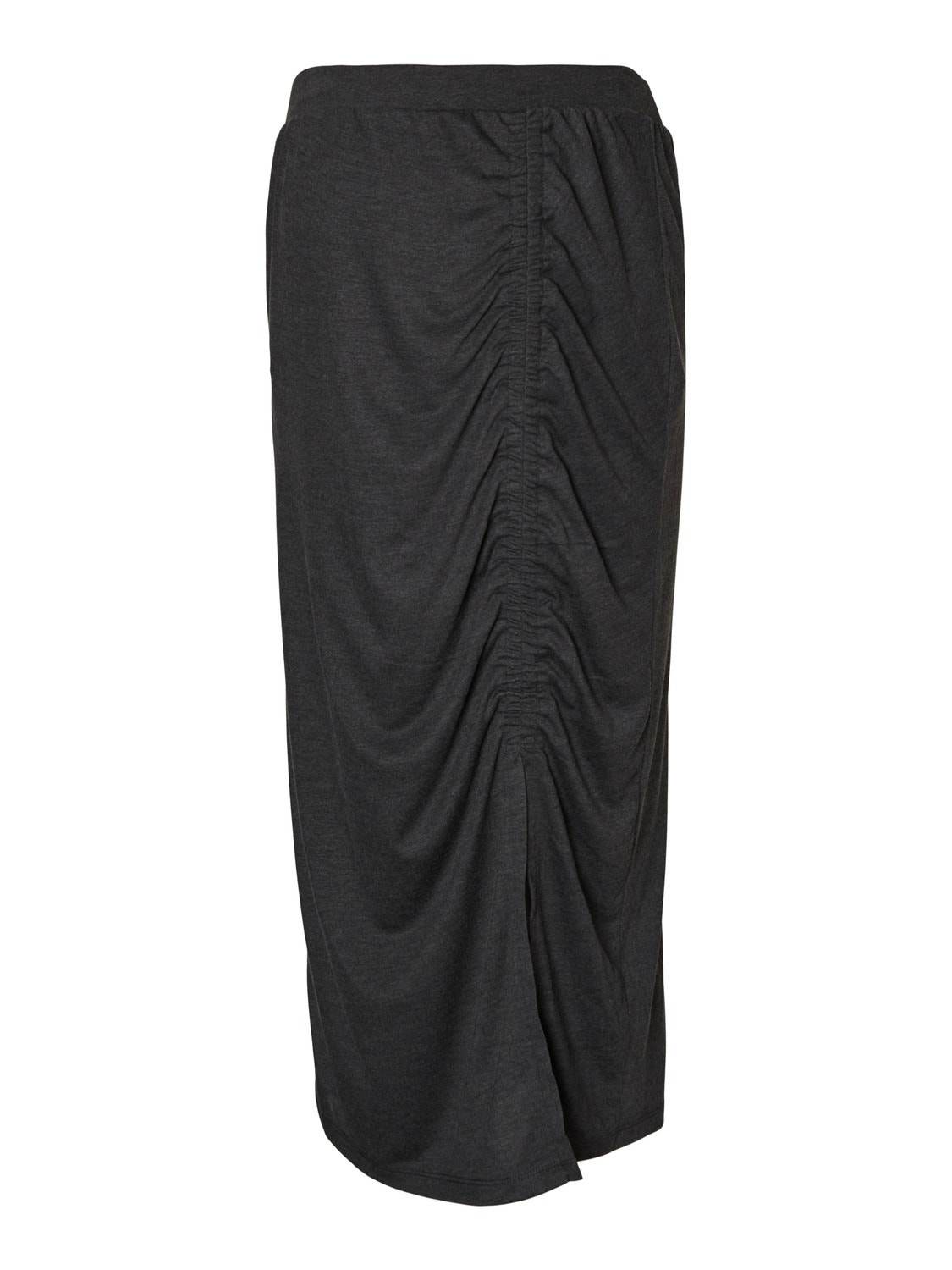 MAMA.LICIOUS Falda midi Cintura alta -Dark Grey Melange - 20018849