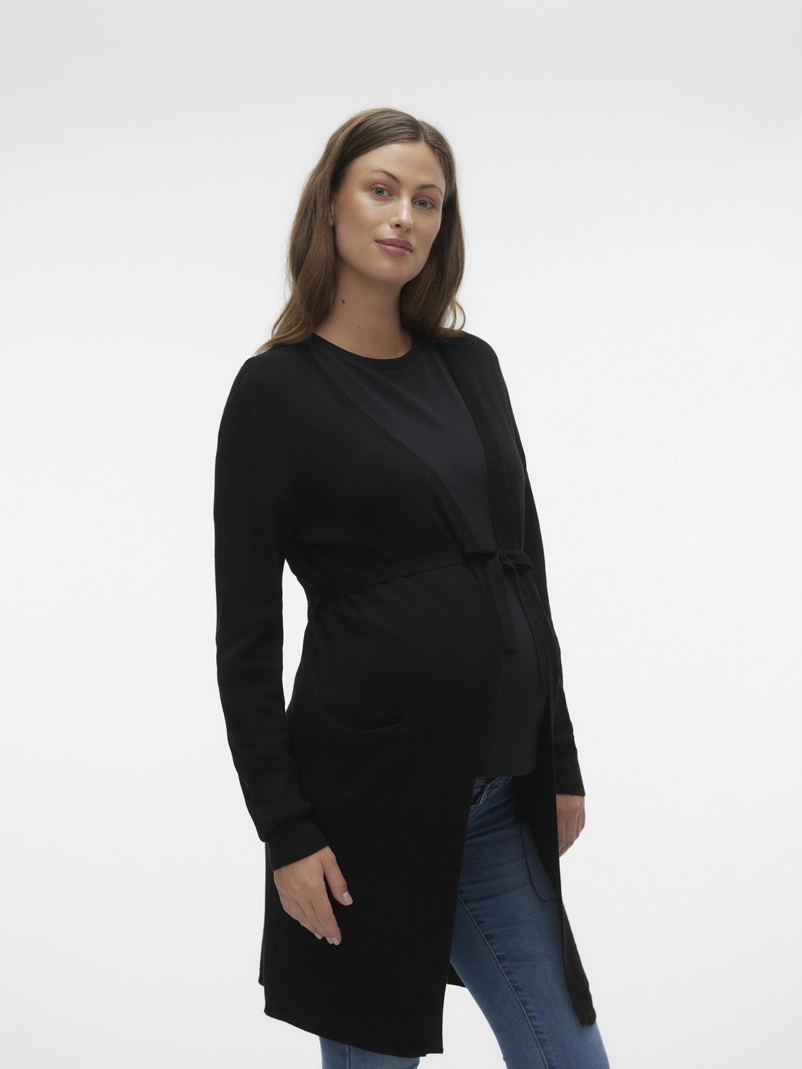 MAMA.LICIOUS Knitted maternity-cardigan -Black - 20018854