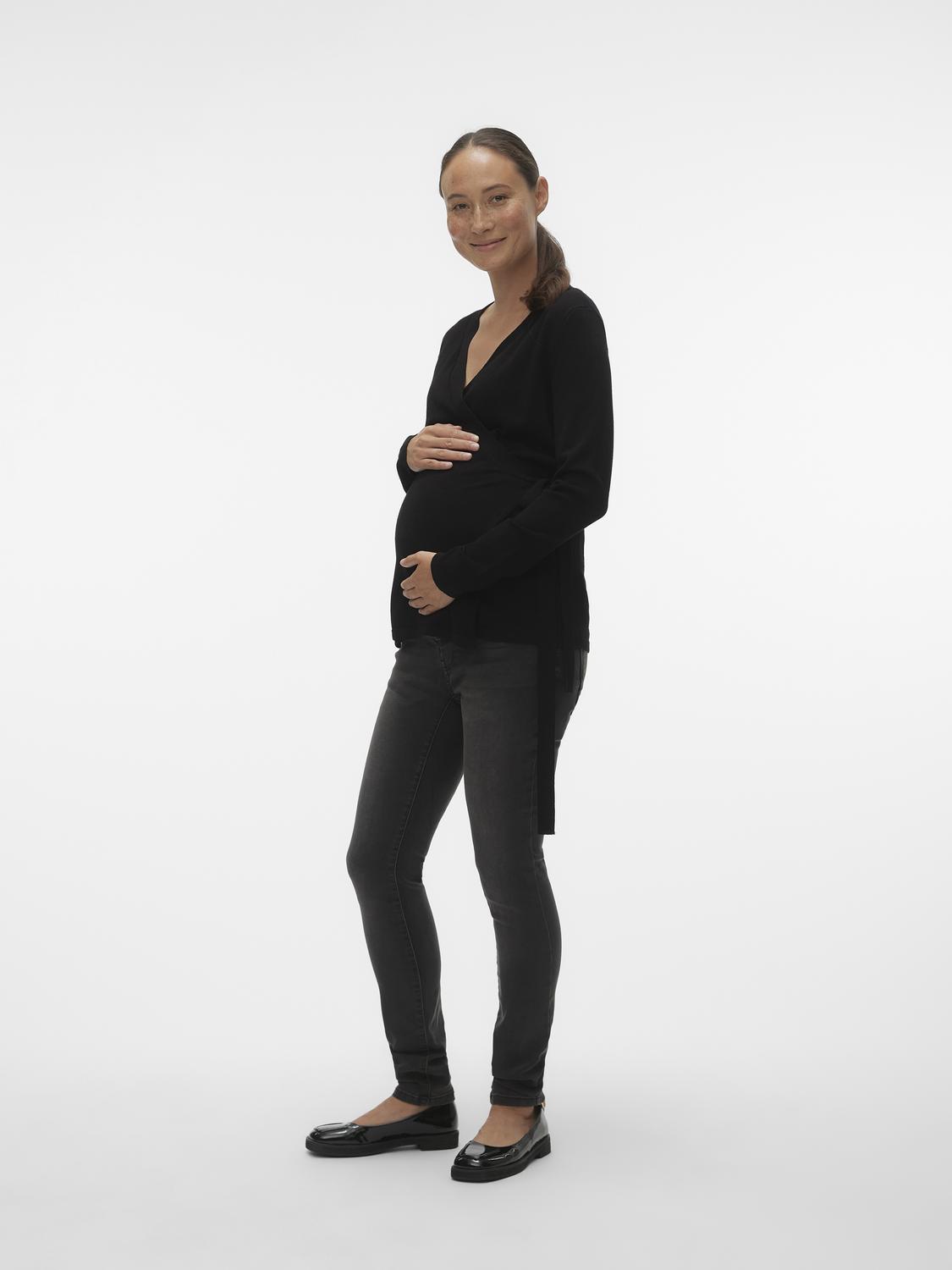 MAMA.LICIOUS Knitted maternity-pullover -Black - 20018857