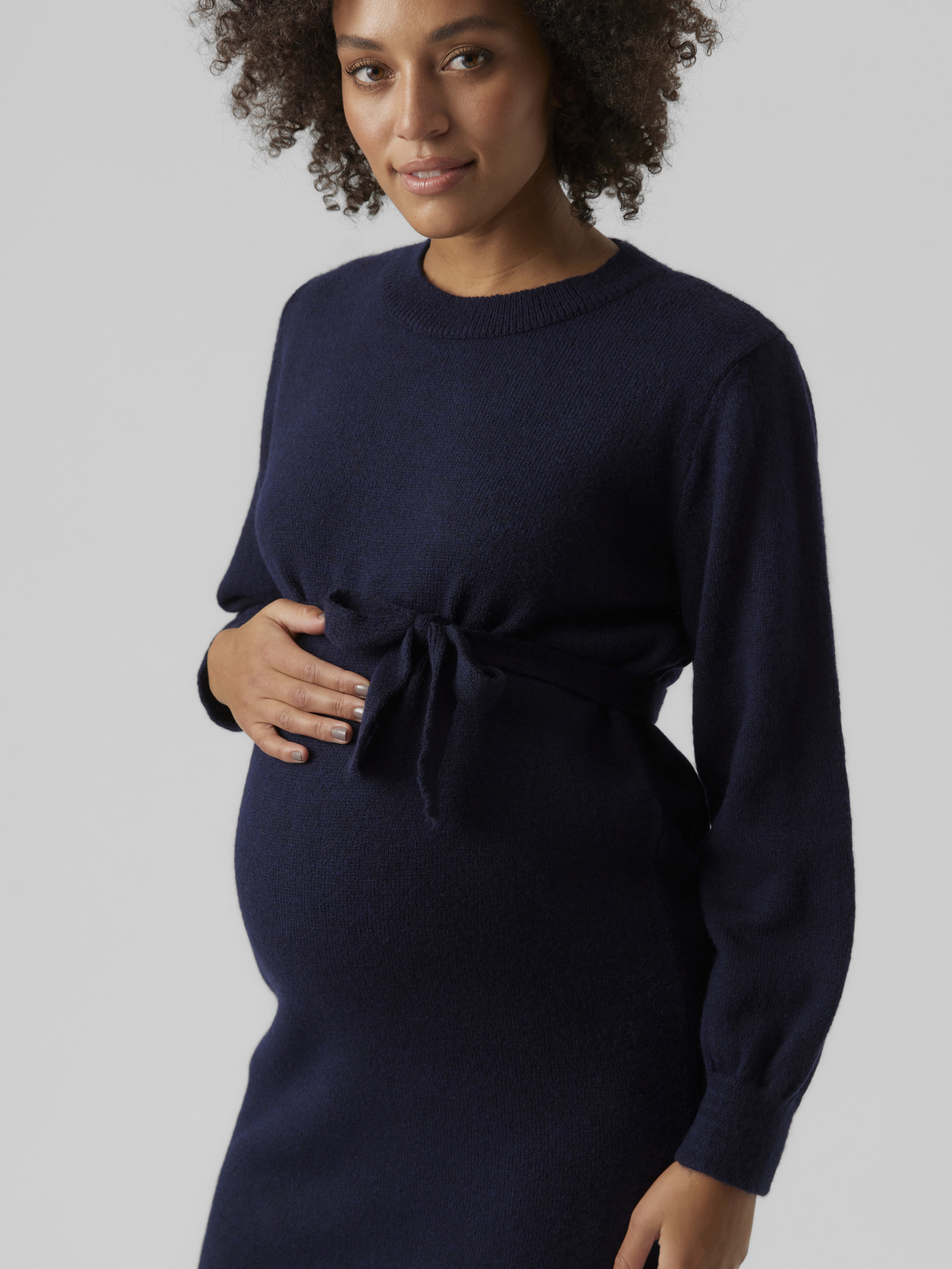 MAMA.LICIOUS Knitted maternity-dress -Navy Blazer - 20018860