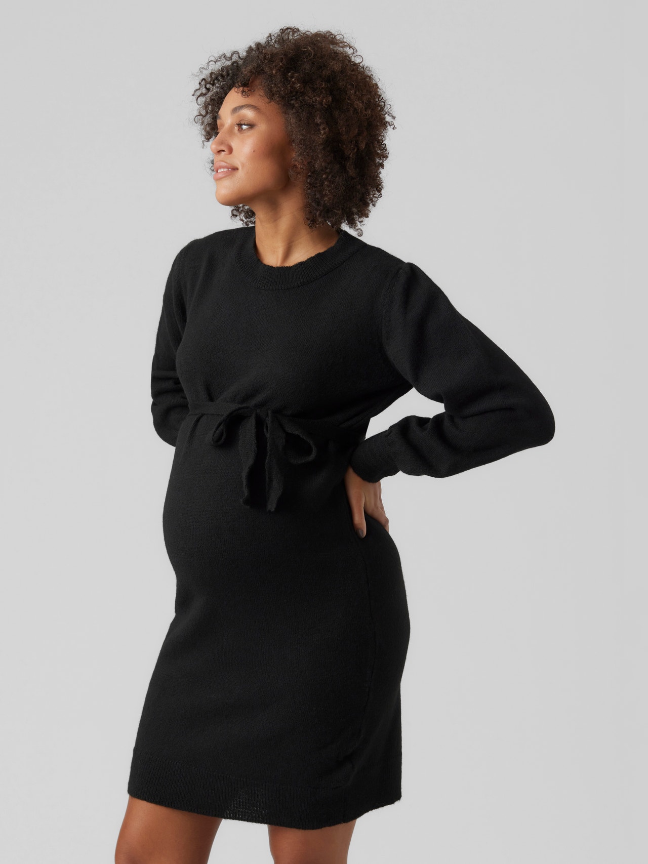 MAMA.LICIOUS Knitted maternity-dress -Black - 20018860
