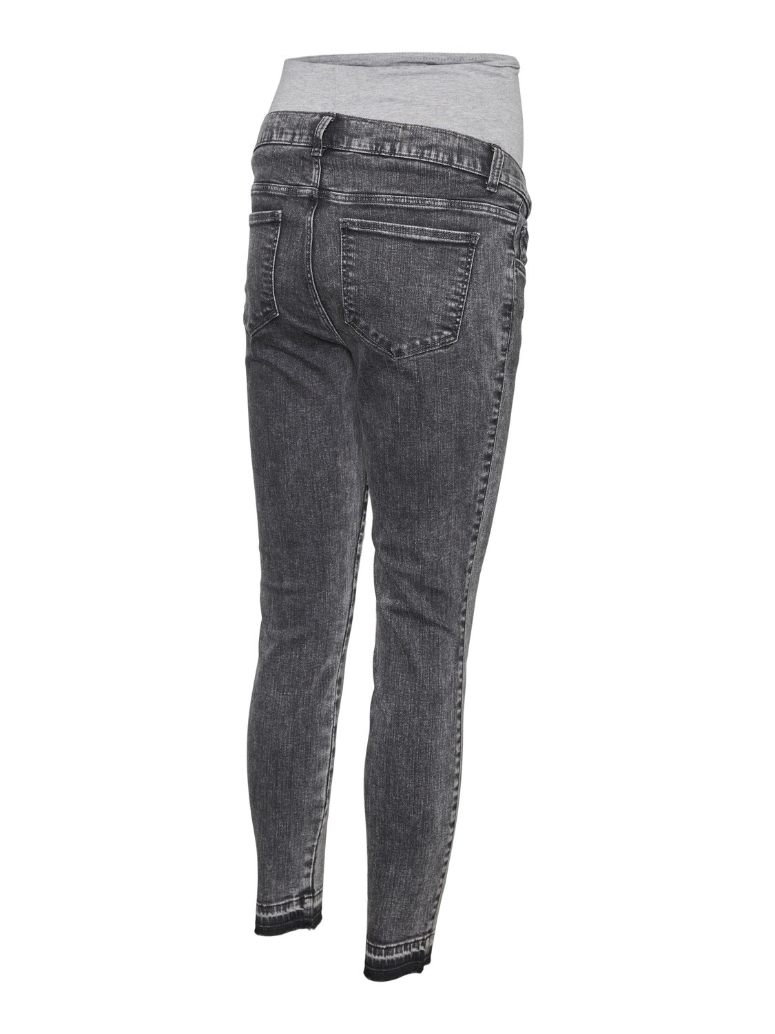 MAMA.LICIOUS Slim Fit Medelhög midja Jeans -Grey Denim - 20018898