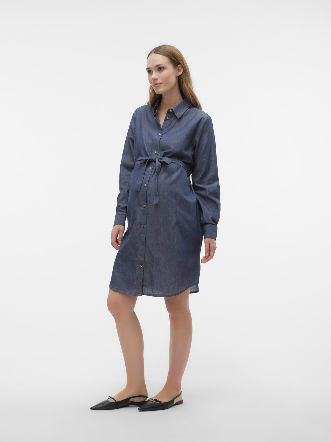 MAMA.LICIOUS Umstands-Kleid -Medium Blue Denim - 20018928