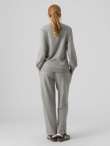 MAMA.LICIOUS Krój regularny Spodnie -Light Grey Melange - 20018952