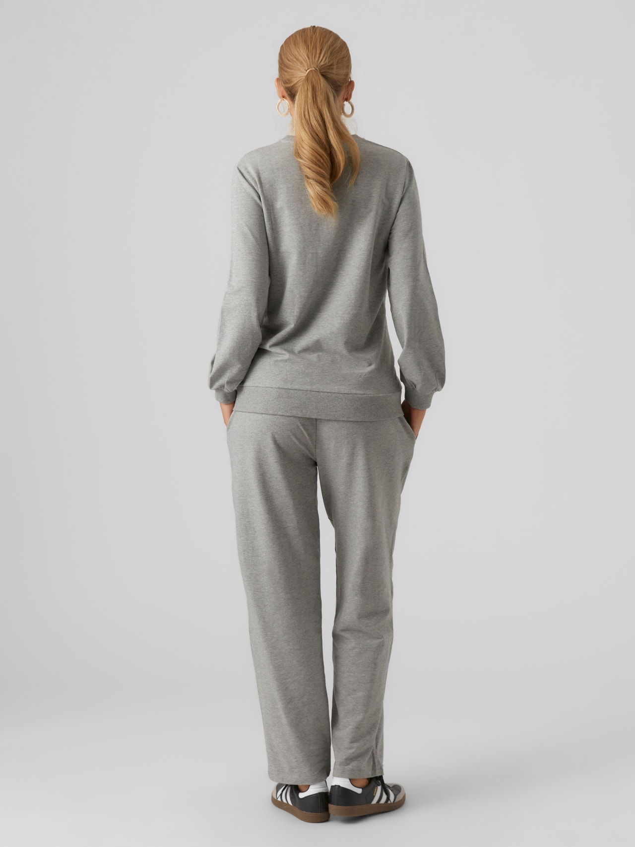 MAMA.LICIOUS Pantaloni Regular Fit -Light Grey Melange - 20018952