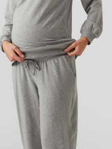 MAMA.LICIOUS Krój regularny Spodnie -Light Grey Melange - 20018952
