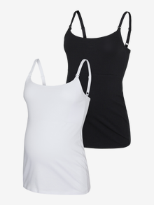 MAMA.LICIOUS Tops Corte regular Cuello cuadrado Una correa con hebilla ajustable -Black - 20018963