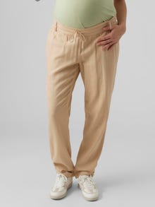 MAMA.LICIOUS Regular Fit Trousers -Irish Cream - 20018989