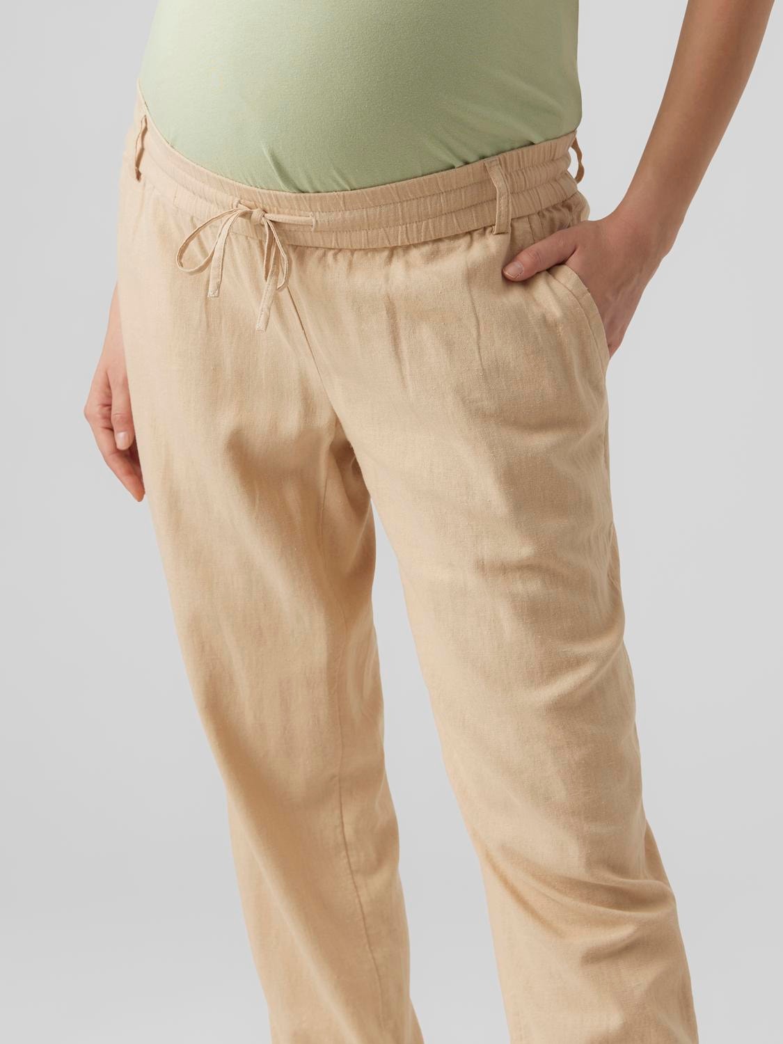 MAMA.LICIOUS Pantaloni Regular Fit -Irish Cream - 20018989