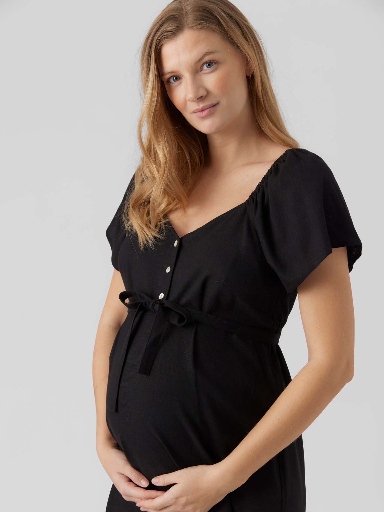 Mama Licious Mamalicious Maternity cotton mini dress with nursing function  in navy stripe - MULTI - ShopStyle