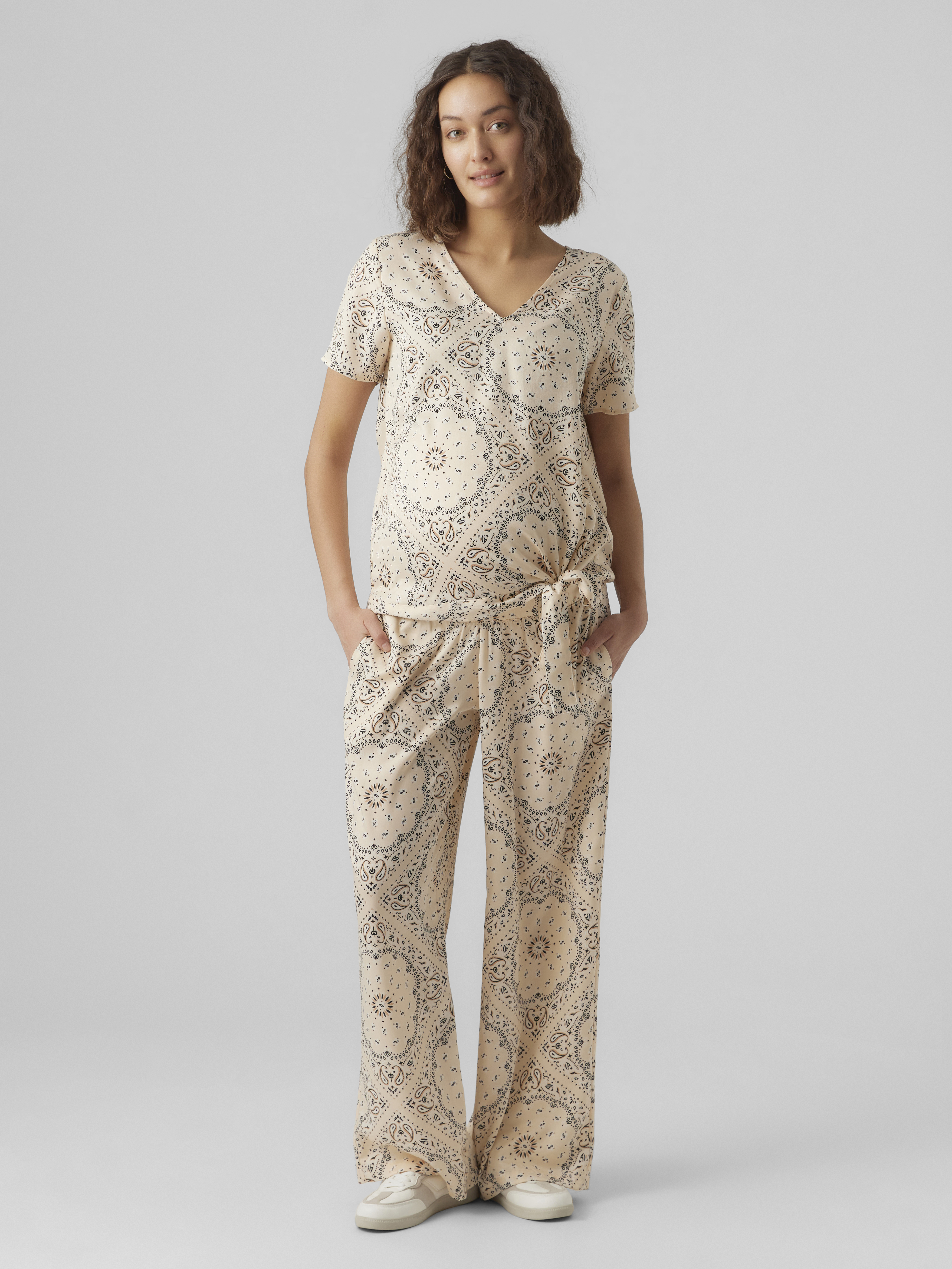 MAMA.LICIOUS Maternity-trousers -Pastel Rose Tan - 20019007
