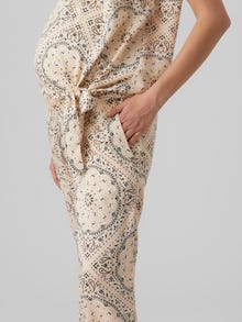 MAMA.LICIOUS Pantalones Corte wide leg -Pastel Rose Tan - 20019007