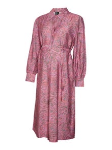 MAMA.LICIOUS Robe longue Regular Fit Col chemise -Cyclamen - 20019015