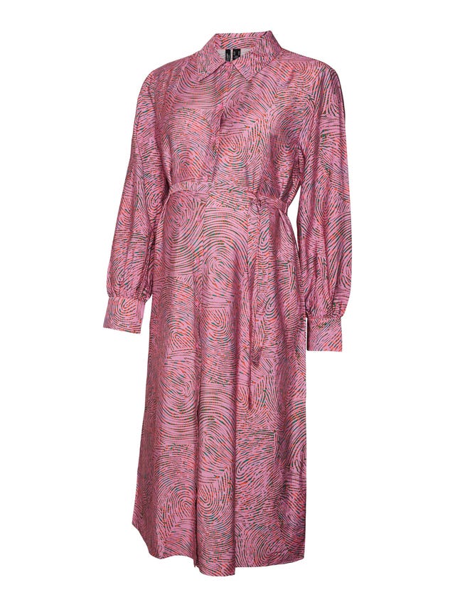 MAMA.LICIOUS Robe longue Regular Fit Col chemise - 20019015