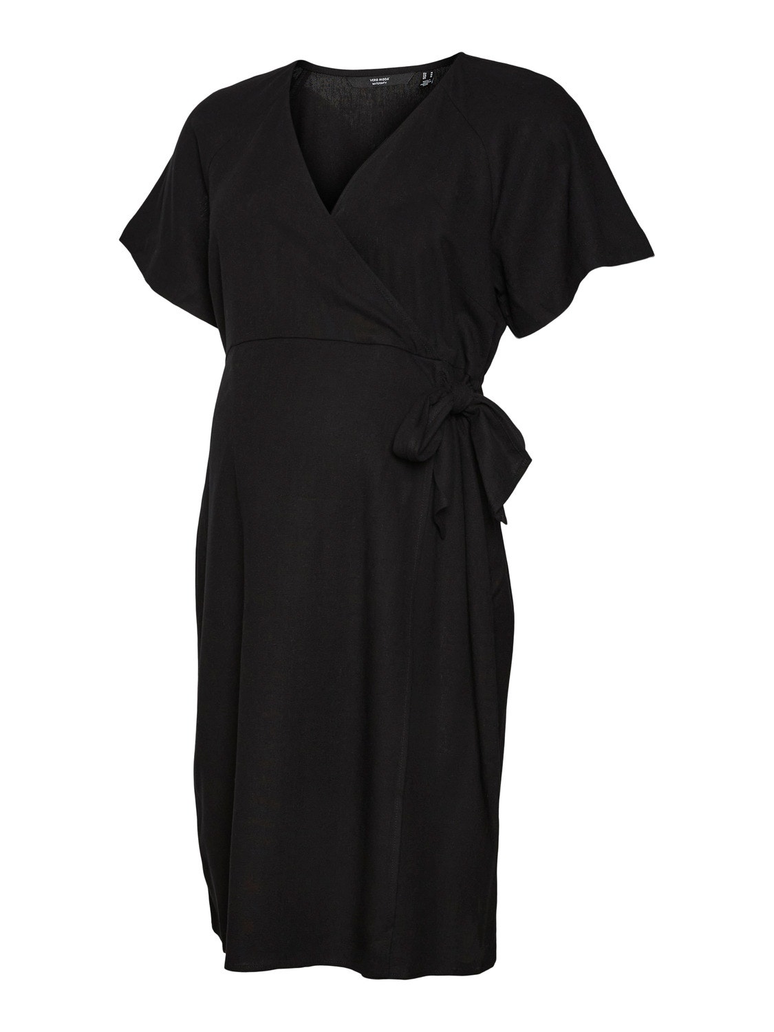 MAMA.LICIOUS Vestido corto Corte regular Cuello en V -Black - 20019034