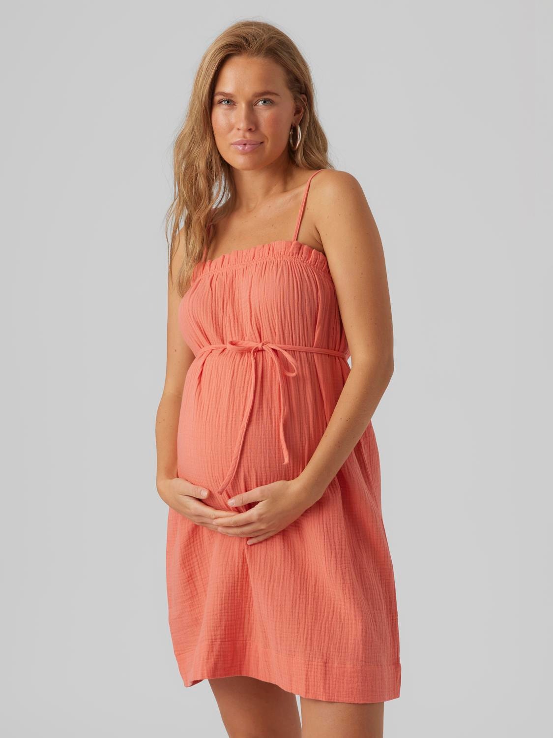 MAMA.LICIOUS Maternity-dress -Georgia Peach - 20019046