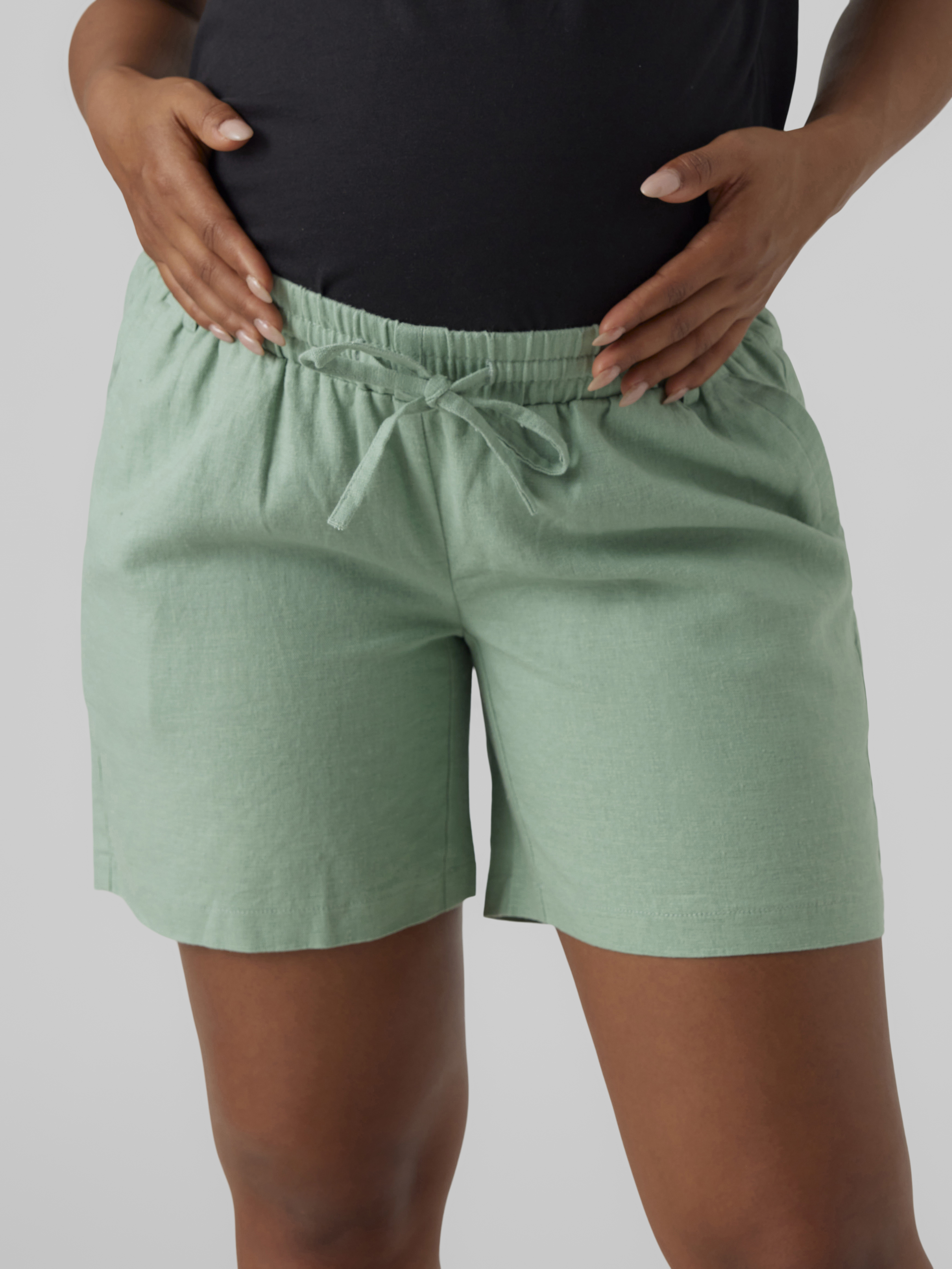 MAMA.LICIOUS Maternity-shorts -Granite Green - 20019078
