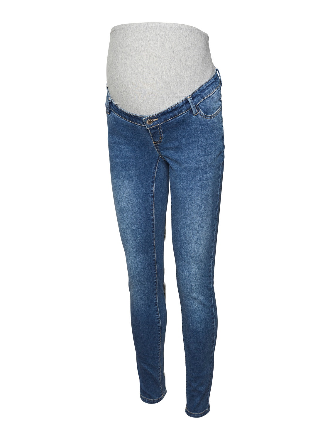 MAMA.LICIOUS Krój slim Jeans -Medium Blue Denim - 20019087