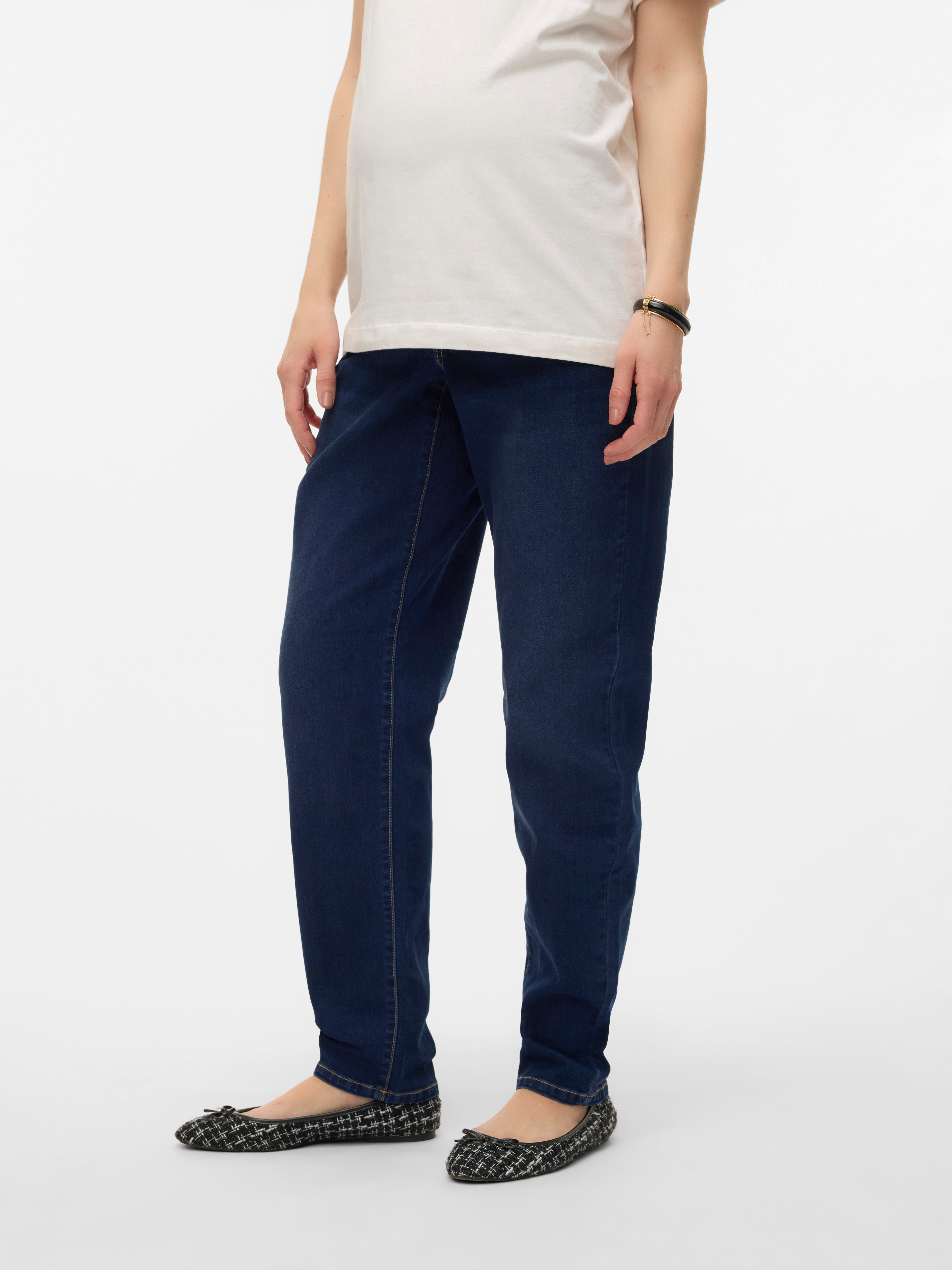 Pantalon discount mom bleu