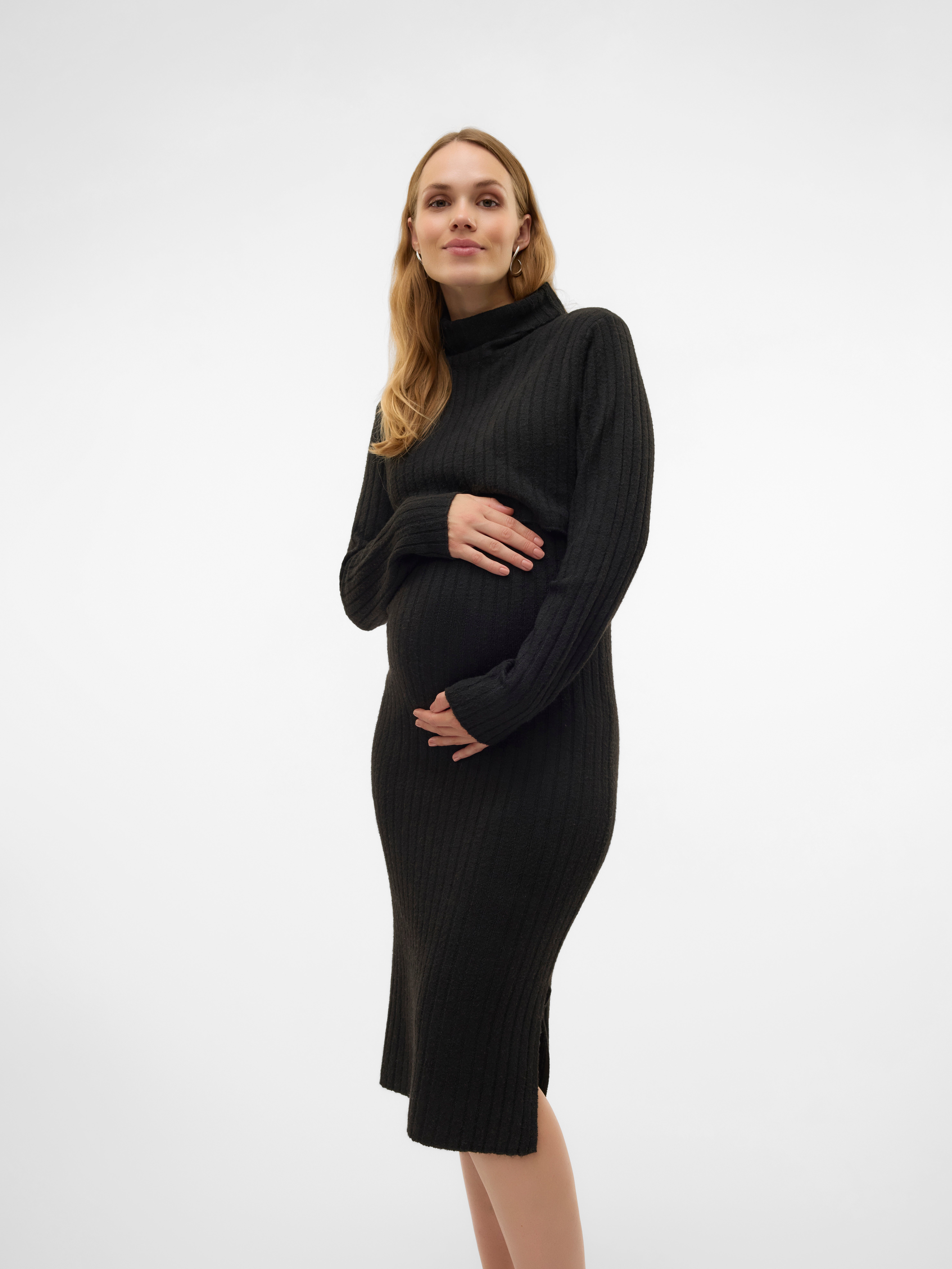 Haut Manches Longues MAMA.LICIOUS Mlsuniva - Tricot Femme, Col Roulé, Coupe Normal