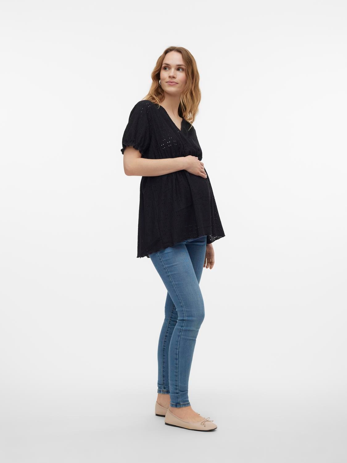 MAMA.LICIOUS Tops Regular Fit Col rond -Black - 20019125