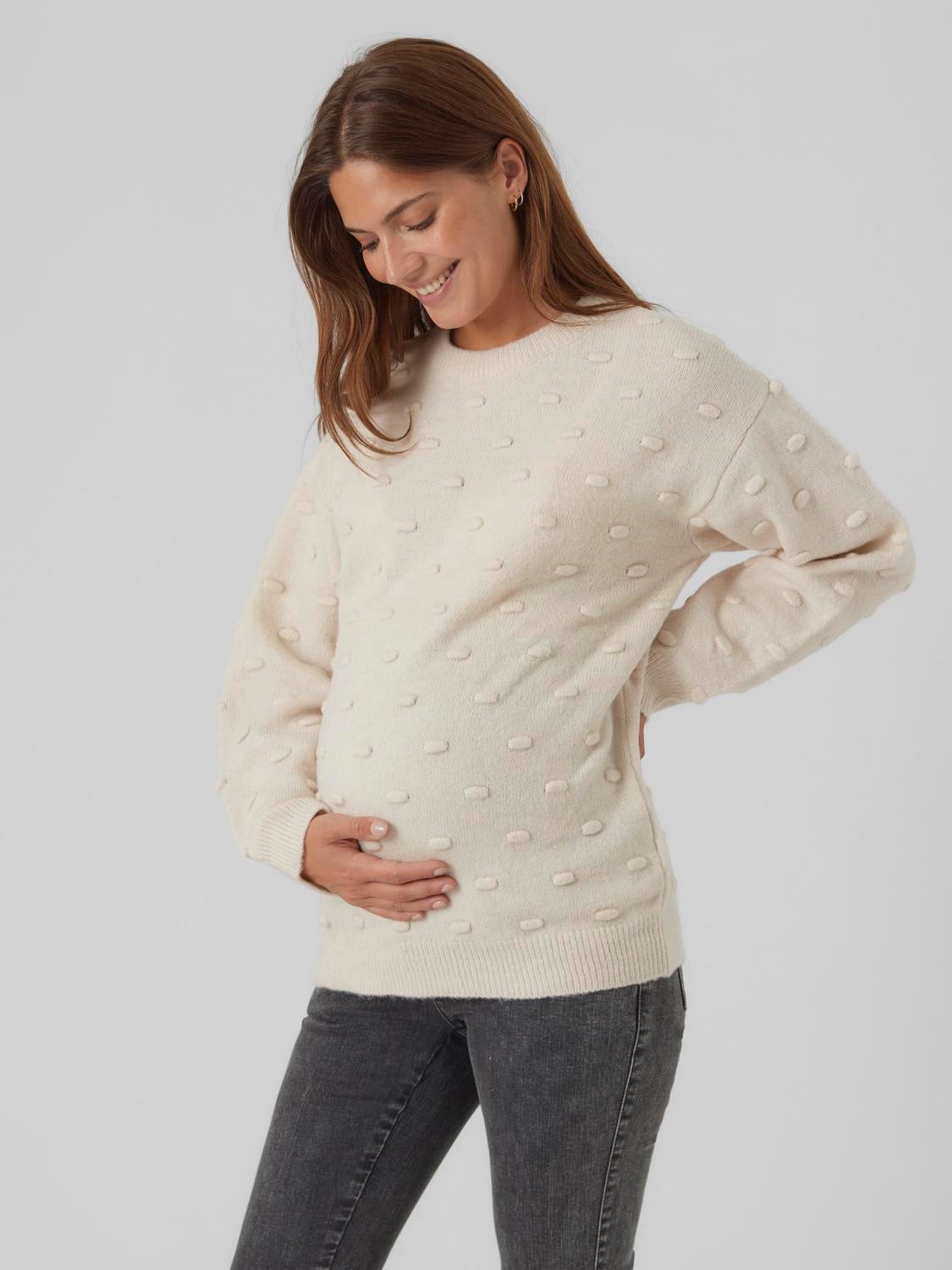 Knitted maternity-pullover