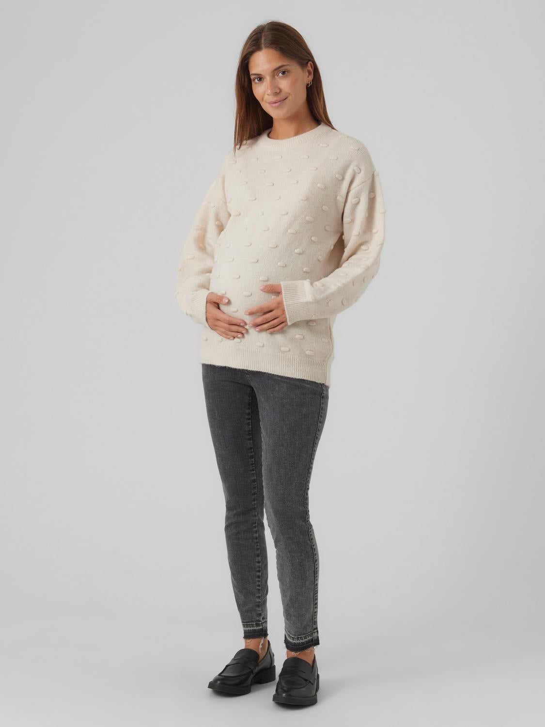 PULL EN MAILLE | Blanc cassé | MAMA.LICIOUS®