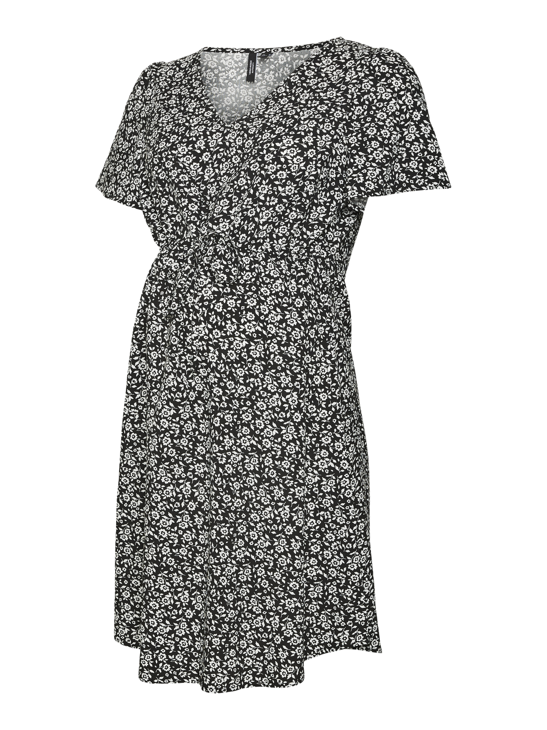 MAMA.LICIOUS Vestido corto Corte regular Cuello en V -Black - 20019179