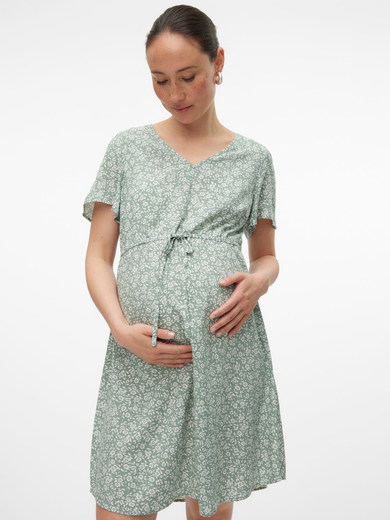 MAMA.LICIOUS Maternity-dress -Hedge Green - 20019179