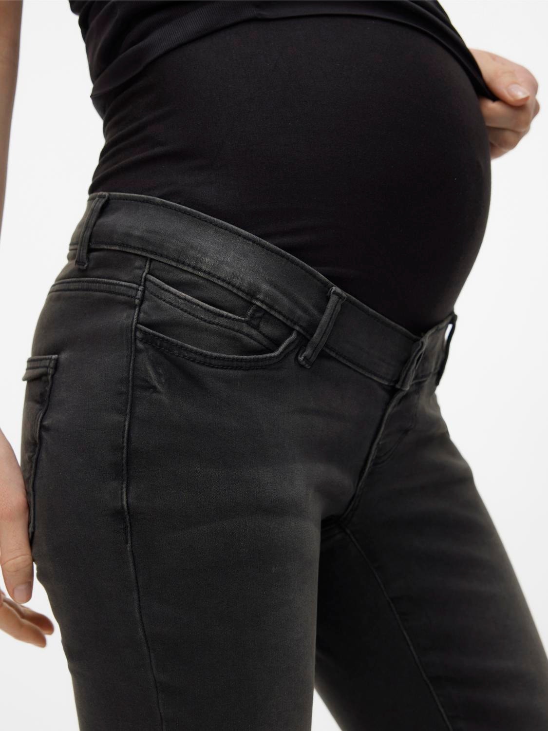 MAMA.LICIOUS Slim Fit Low waist Jeans -Grey Denim - 20019223