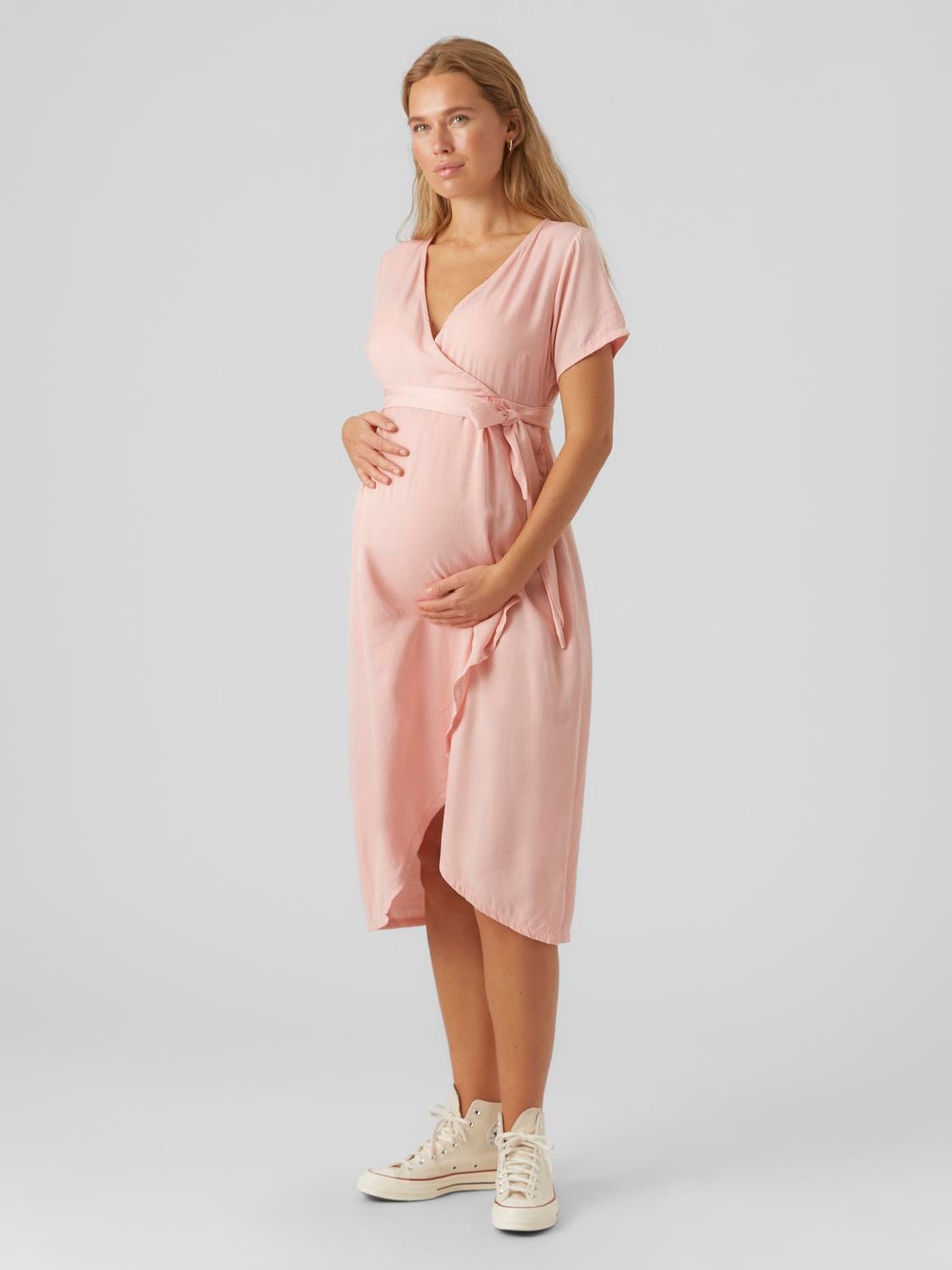 MAMA.LICIOUS Umstands-Kleid -Silver Pink - 20019242