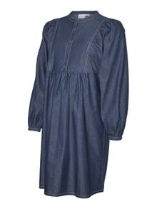 MAMA.LICIOUS Zwangerschaps-jurk -Dark Blue Denim - 20019301