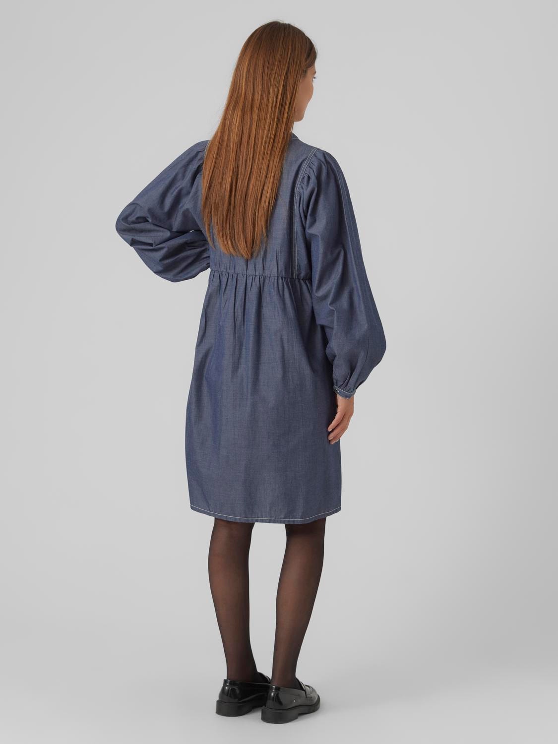 MAMA.LICIOUS Zwangerschaps-jurk -Dark Blue Denim - 20019301