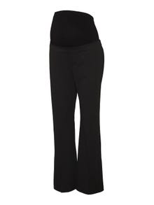 MAMA.LICIOUS Regular Fit Side slits Trousers -Black - 20019366