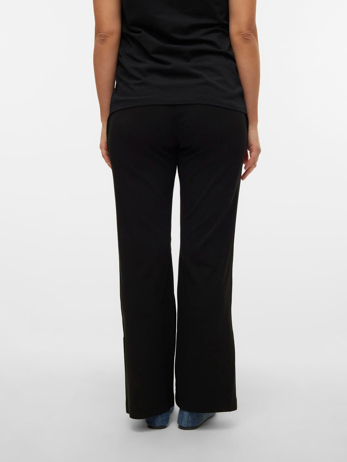 MAMA.LICIOUS Pantalons Regular Fit Fentes latérales -Black - 20019366