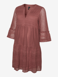MAMA.LICIOUS Dekolt w serek Tunika -Rose Brown - 20019403