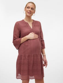 MAMA.LICIOUS Dekolt w serek Tunika -Rose Brown - 20019403