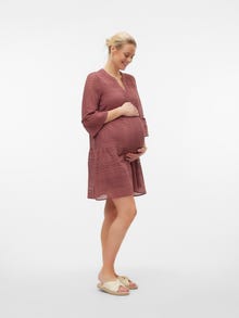 MAMA.LICIOUS Dekolt w serek Tunika -Rose Brown - 20019403