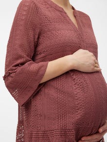 MAMA.LICIOUS Dekolt w serek Tunika -Rose Brown - 20019403